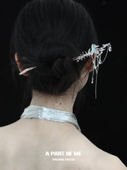 Aqua Fragments 18k Platinum Plating Fishbone Hairpins Hair Pins™
