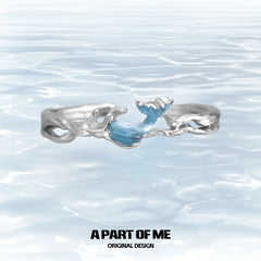 Aqua Fragments S925 Sterling Silver Basic Resizeable Rings™