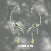Beyond the Cocoon 18k Platinum Plating Moon Stone Butterfly Ear Hook Ear Clips™