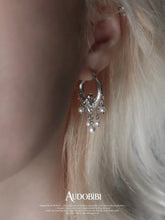 Chivalry Platinum-Plated Medieval Court-Style Baroque Vintage Pearl Hoop Hook Earrings™