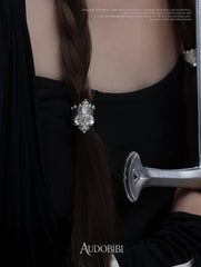 Chivalry Platinum-Plated Vintage Iris Opal Hair Clip™