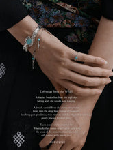 Divine Plume Neo-Chinese Style Platinum Plating Feather Ethnic-Style Turquoise and Tiger's Eye Tassel Feather Bracelet™
