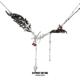 Divine Plume 18K Platinum Plating Bloody Rose Chokers Necklaces™