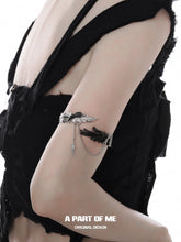 Divine Plume Dove&Crow 18K Platinum Plated Black&Silver Wings Arm Ring™