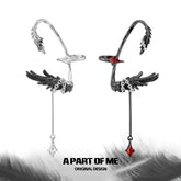 Divine Plume Dove&Crow 18K Platinum Plated Slyus Zircon Ear Hook Earclips™
