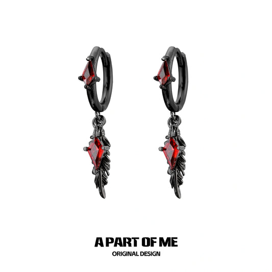 Divine Plume Dove&Crow 18K Platinum Plated Zircon Earrings™