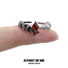 Divine Plume Dove&Crow 925 Sterling Silver Slyus Zircon Wing Ring™
