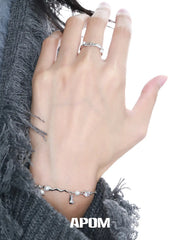 Forever Elegant 925 Sterling Silver Natural Baroque Pearl Bracelet™