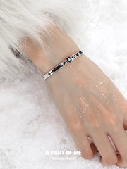 กำไลข้อมือปรับขนาดได้รูปแมวเหมียวฤดูหนาว 925 เงินสเตอร์ลิง Hello Winter Meow™