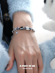 Hello Winter Platinum-Plated Kitten& Puppy Bracelet™