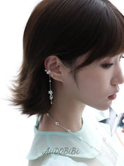 Lily Platinum Plating Dreamcore Mint Lily Vine Dangle Ear Cuff™