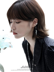 Lily Platinum Plating Dreamcore Mint Lily Vine Dangle Ear Cuff™