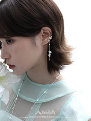Lily Platinum Plating Dreamcore Mint Lily Vine Dangle Ear Cuff™