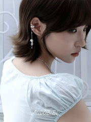Lily Platinum Plating Dreamcore Mint Lily Vine Dangle Ear Cuff™