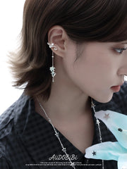Lily Platinum Plating Dreamcore Mint Lily Vine Dangle Ear Cuff™
