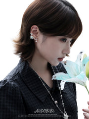 Lily Platinum Plating Dreamcore Mint Lily Vine EarClip Ear Cuff™