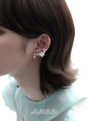 Lily Platinum Plating Dreamcore Mint Lily Vine EarClip Ear Cuff™