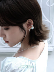 Lily Platinum Plating Dreamcore Mint Lily Vine EarClip Ear Cuff™