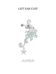 Lily Platinum Plating Dreamcore Mint Lily Vine EarClip Ear Cuff™