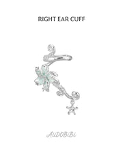 Lily Platinum Plating Dreamcore Mint Lily Vine EarClip Ear Cuff™