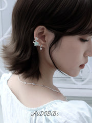 Lily Platinum Plating Dreamcore Mint Lily Vine EarClip Ear Cuff™