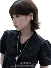 Lily Platinum Plating Mint Lily Vine Tassel Pendant Necklace™