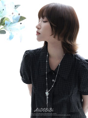 Lily Platinum Plating Mint Lily Vine Tassel Pendant Necklace™