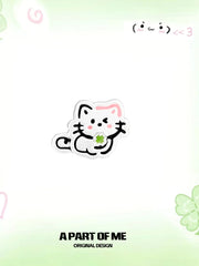 Lucky Clover 18K Platinum Plated Kitten & Puppy Stud Earrings™