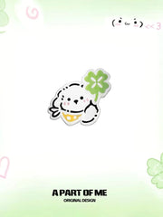Lucky Clover 18K Platinum Plated Kitten & Puppy Stud Earrings™