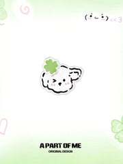 Lucky Clover 18K Platinum Plated Kitten & Puppy Stud Earrings™