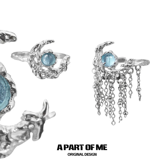 Lunar Faust S925 Sterling Silver Moon Zircon Resizeable Rings™