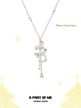 Merry Christmas Platinum Pating Spiral Christmas Tree Pendant Necklace™