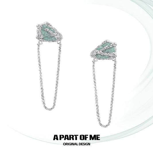Mint Lagoon S925 Sterling Silver Tassel Ear Clips & Earrings™