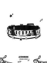 Piano Keys Platinum Plating Piano Leather Bracelet™