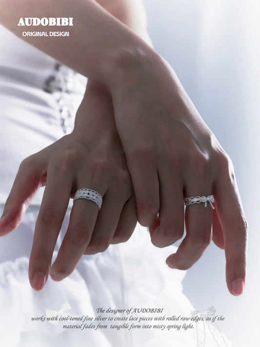 Rebellious Tenderness 925 Sterling Silver Luxury Vintage Lace Adjustable Diamond Ring™