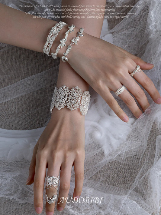 Rebellious Tenderness Platinum Plating Luxury Vintage Lace Adjustable Bangle Bracelet™