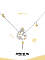 Rich Horse Platinum-Plated Pendant Necklace™