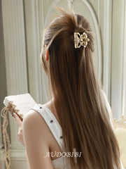 Royale Iris 18K Gold Plated Luxury Iris-Design Zircon Hair Clip™
