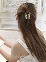 Royale Iris 18K Gold Plated Luxury Iris-Design Zircon Hair Clip™