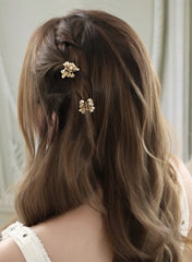 Royale Iris 18K Gold Plated Luxury Iris-Design Zircon Hair Clip™