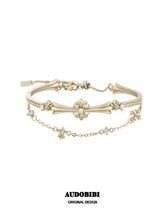 Royale Iris 18K Gold Plated Vintage Double-Layer Iris Adjustable Bangle Bracelet™