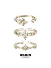 Royale Iris 925 Sterling Silver Vintage Iris Adjustable Ring Set A™