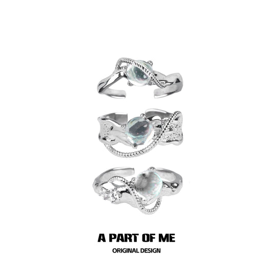Siren's Song S925 Sterling Silver Shells Mermaids Resizeable Rings™