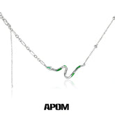 Slytherin House S925 Sterling Silver Black Snake Chokers Necklaces™
