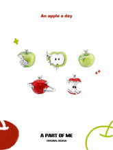 Summer Fruity 18K Platinum Plated Apple Planet Ear clips Stud Earrings™