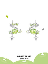 Summer Fruity 18K Platinum Plated Lucky Green Apple Earclips Ear Clips™
