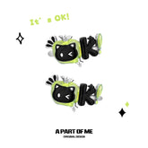Summer Fruity Apple Cat "Everything is OK" Ear Cuff Ear Clips™