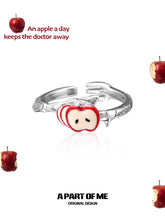 Summer Fruity Sterling Silver Apple Slice Adjustable Ring™