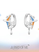 Terminator Route Platinum-plated Airplane Huggie Hoop Earrings ™