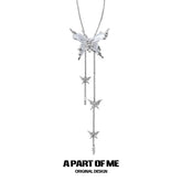 Whiterfly 18k Platinum Plating Butterfly Pull-Adjust Necklaces™